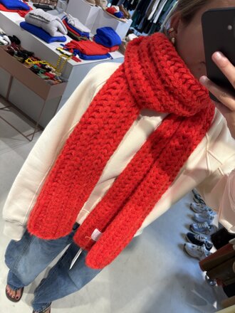 LN Knits Chunky Scarf - Rooting Red