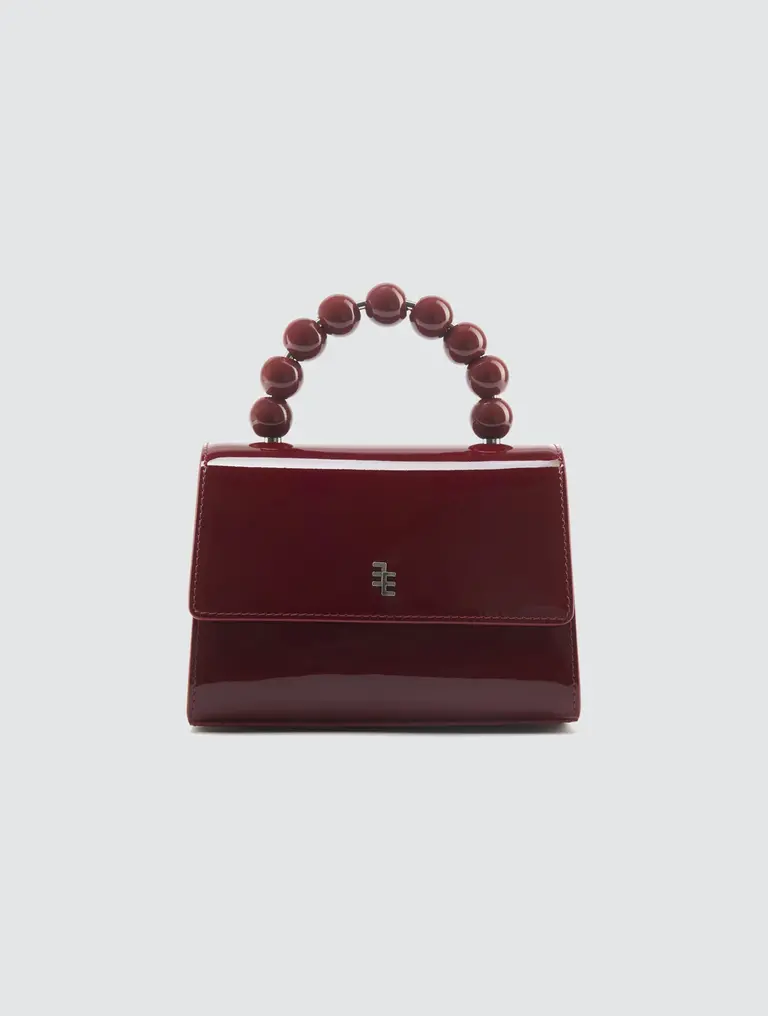 Enamoure Devon Patent Bag - Red