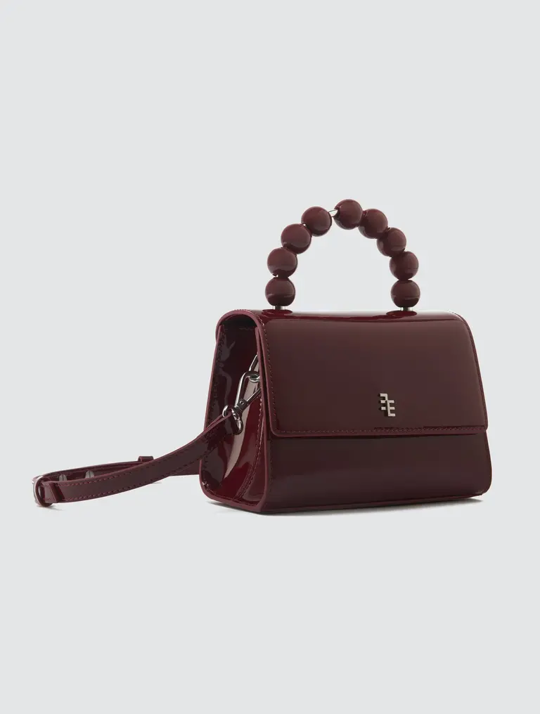 Enamoure Devon Patent Bag - Red