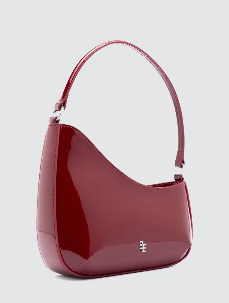 Enamoure Arya Medium Patent Bag - Red