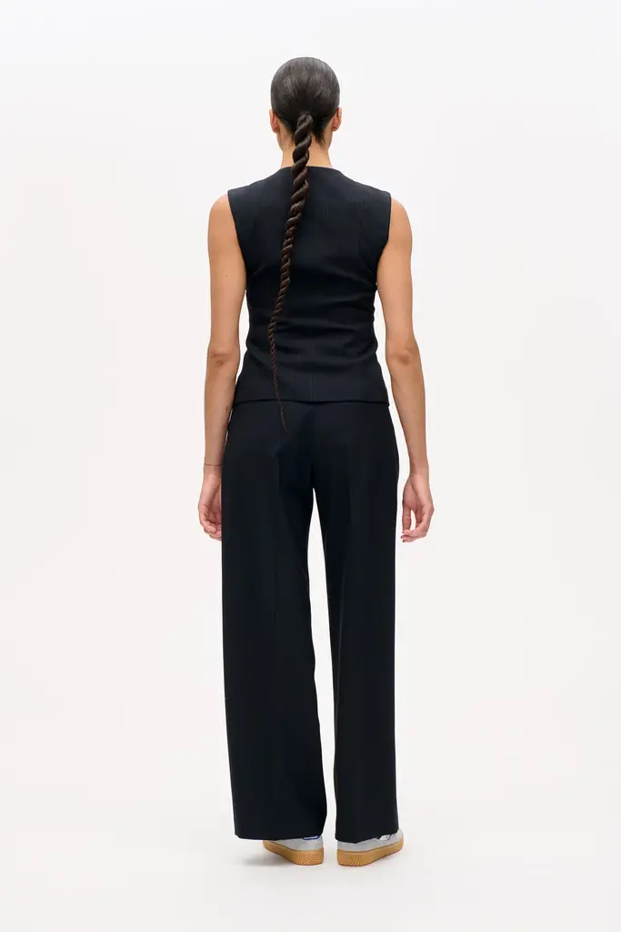 Baum und Pferdgarten Menea Waistcoat - Blackish Pinstripe