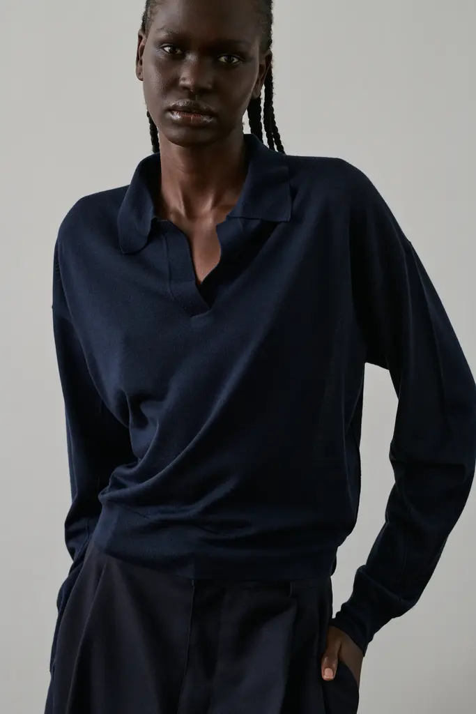 Soeur Fleming polo knit - Navy