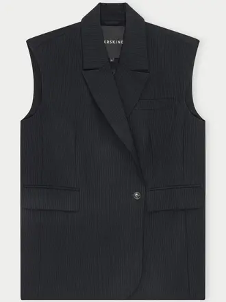 Birgitte Herskind Averill Vest - Navy Pinstripe