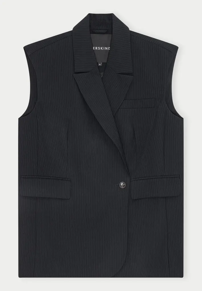Birgitte Herskind Averill Vest - Navy Pinstripe