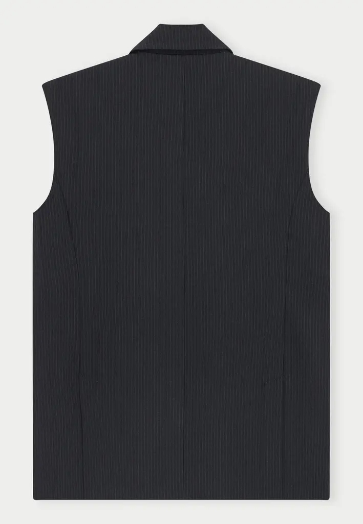 Brigitte Herskind Averill Vest - Navy Pinstripe