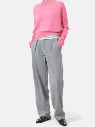 Closed Crewneck Wide Sleeve Knit - Flamingo Pink