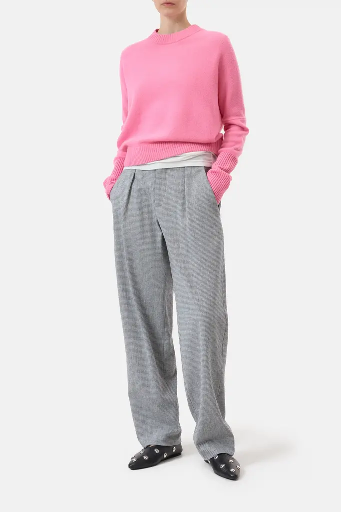 Closed Crewneck Wide Sleeve Knit - Flamingo Pink