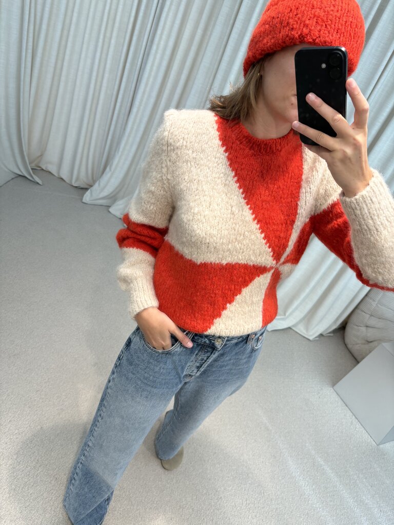 INTI Maritza Sweater - Marfil/Papaver
