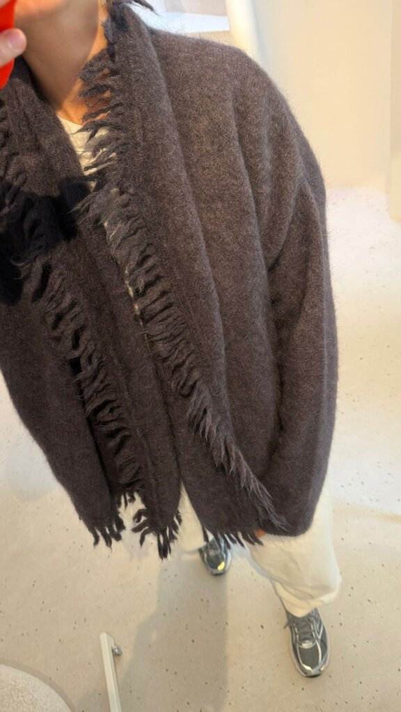 No Man's Land Knitted Cardigan - Smoke