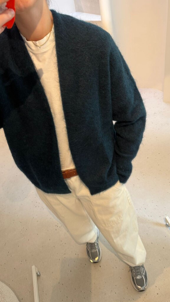 No Man's Land Knitted Cardigan - Petrol