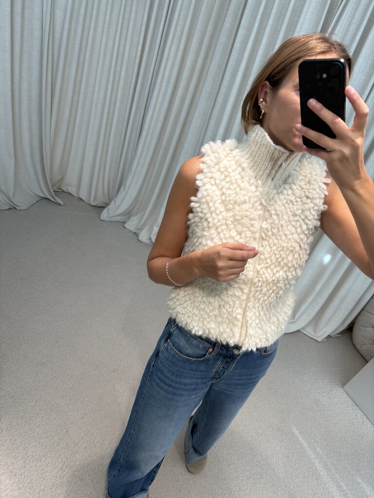 INTI Oso Knitted Vest - Ecru