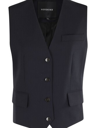 Brigitte Herskind Atlas Vest - Navy Pinstripe