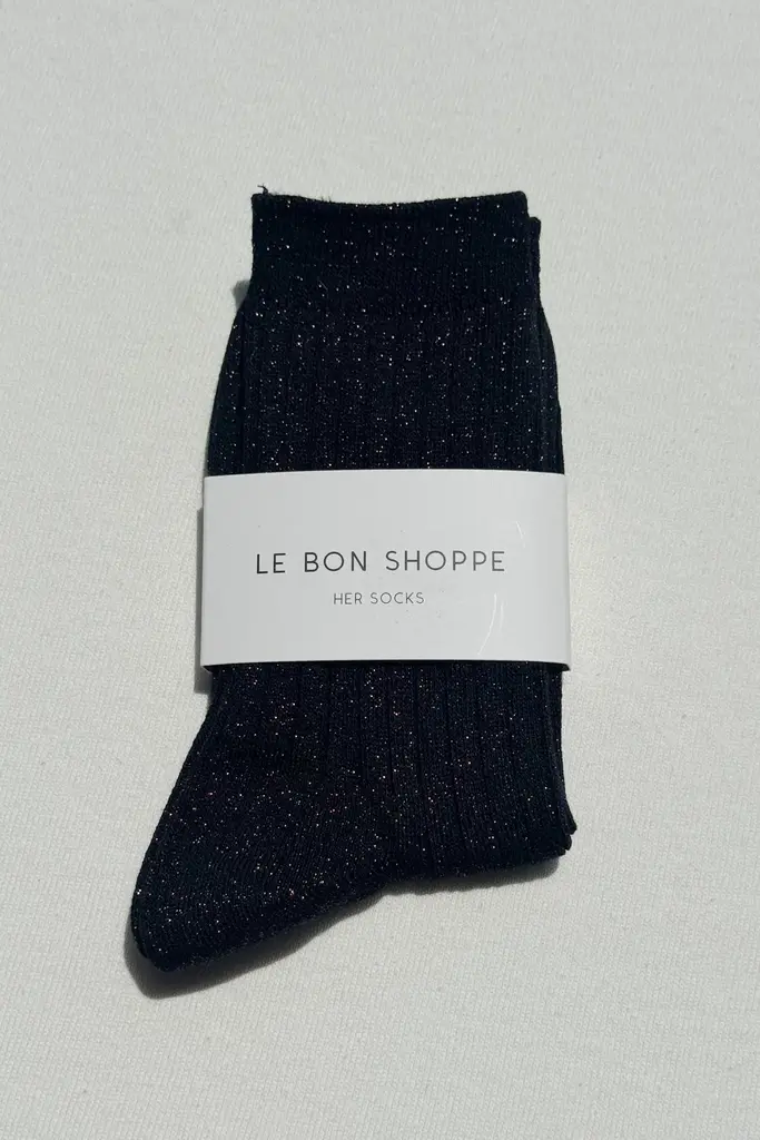 Le Bon Shoppe Her socks lurex - Copper black