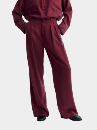 The New Society Tencel Pants - Plum Fantasy