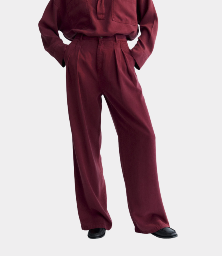 The New Society Tencel Pants - Plum Fantasy