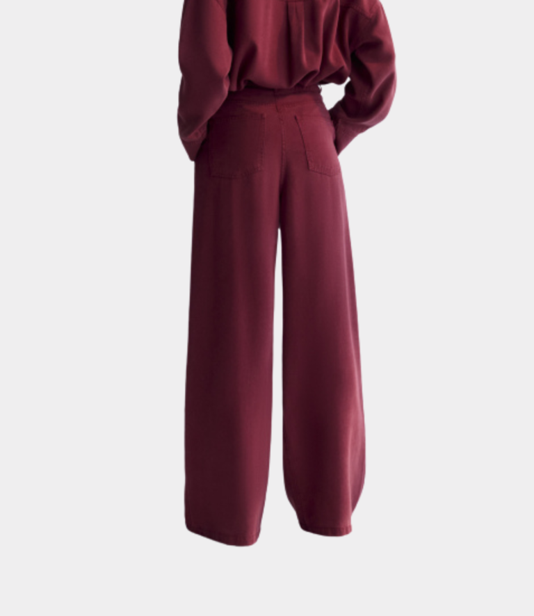 The New Society Tencel Pants - Plum Fantasy