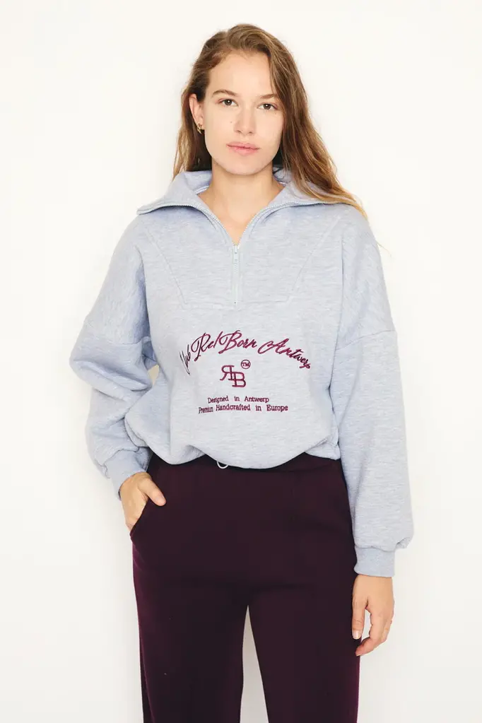RE/BORN Chelsea Sweater - Gray Melange