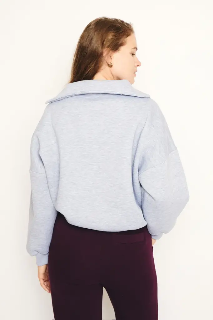RE/BORN Chelsea Sweater - Gray Melange