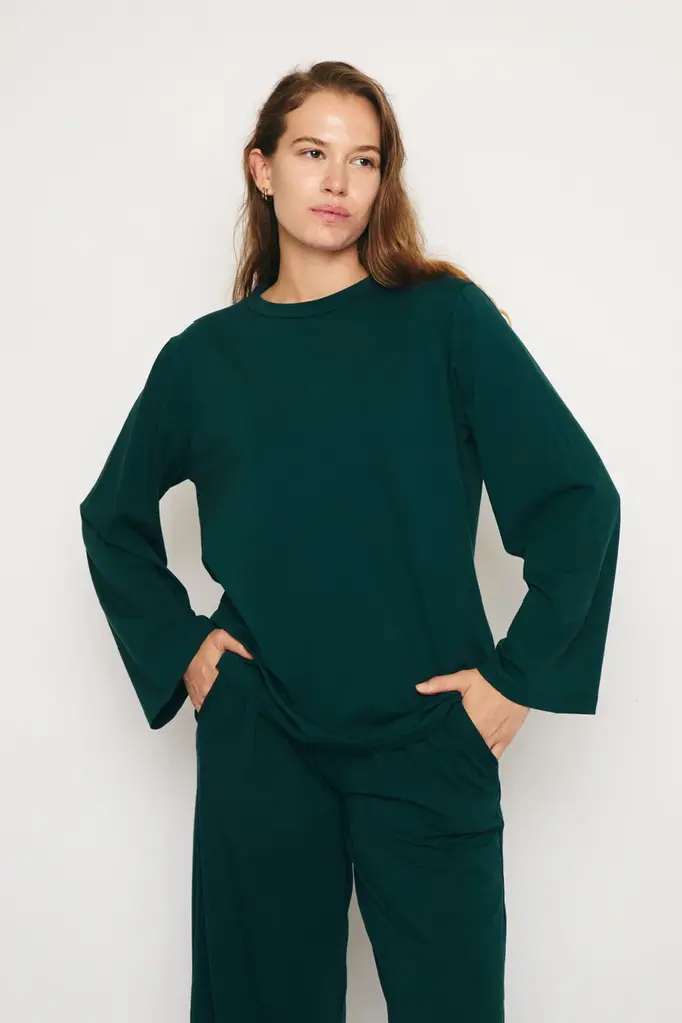 RE/BORN Amy longsleeve - Forest green
