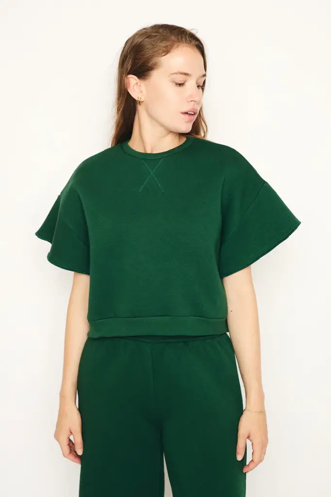 RE/BORN Raffaëlla top - Forest green