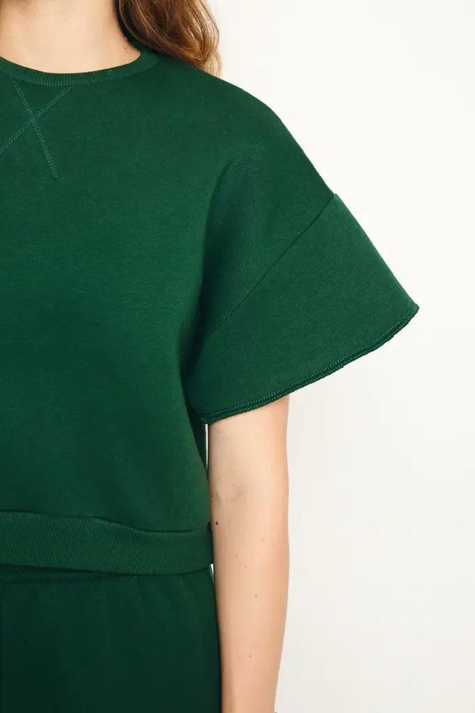 RE/BORN Raffaëlla top - Forest green