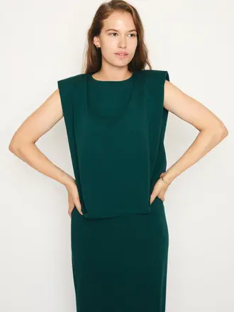 RE/BORN Lien top - Forest green