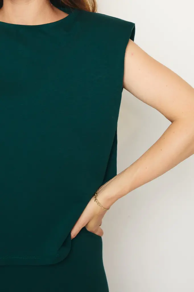 RE/BORN Lien top - Forest green