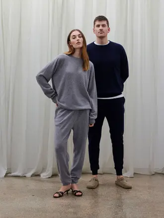 Beta Studios Carl O-neck Knit - Grey Melange