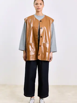 Studio Clique Tiany Shiny Vest - Caramel
