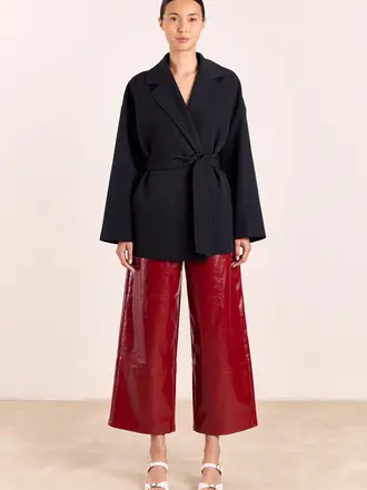 Studio Clique Tessa Shiny Pants - Raspberry Red