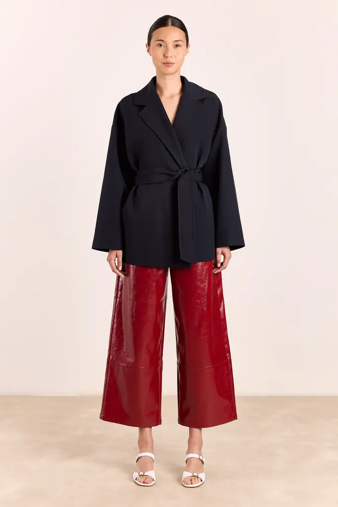 Studio Clique Tessa Shiny Pants - Raspberry Red