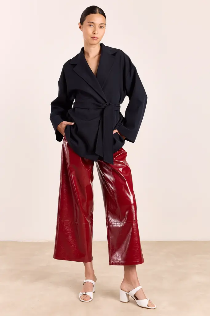 Studio Clique Tessa Shiny Pants - Raspberry Red