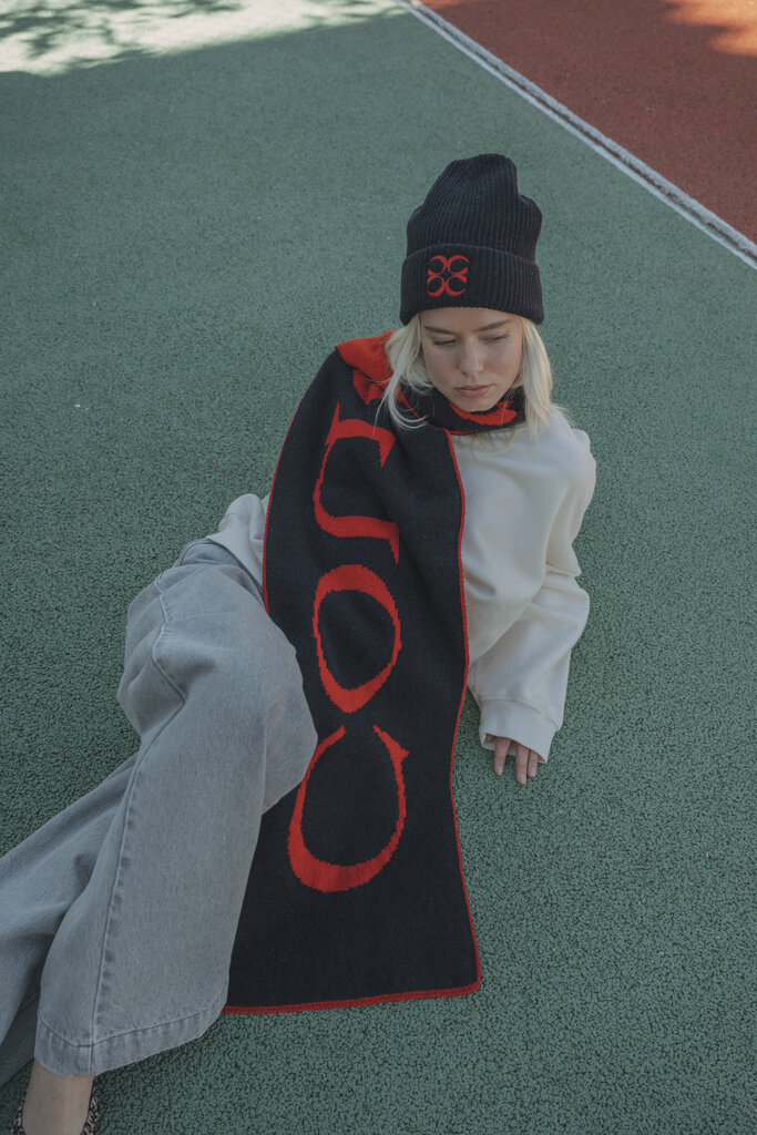 Cou Cou Collection Avocado Beanie - Navy/Red