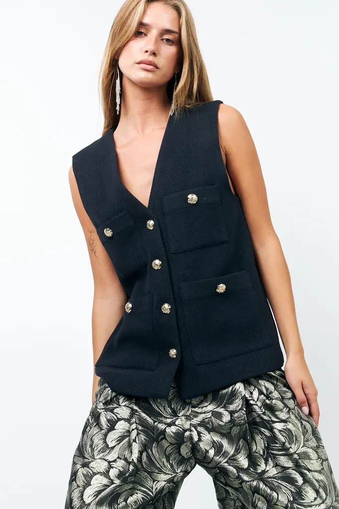 Lolly's Laundry Edel Vest - Dark Blue