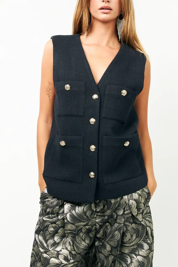 Lolly's Laundry Edel Vest - Dark Blue