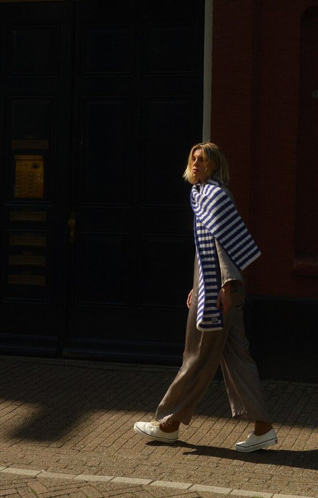 American Vintage Vito Echarpe - Blue Royal stripe