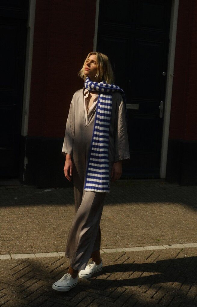 American Vintage Vito Echarpe - Blue Royal stripe