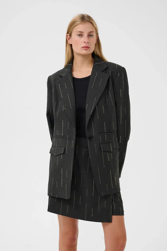 Gestuz Zadira Blazer - Dark Grey Melange