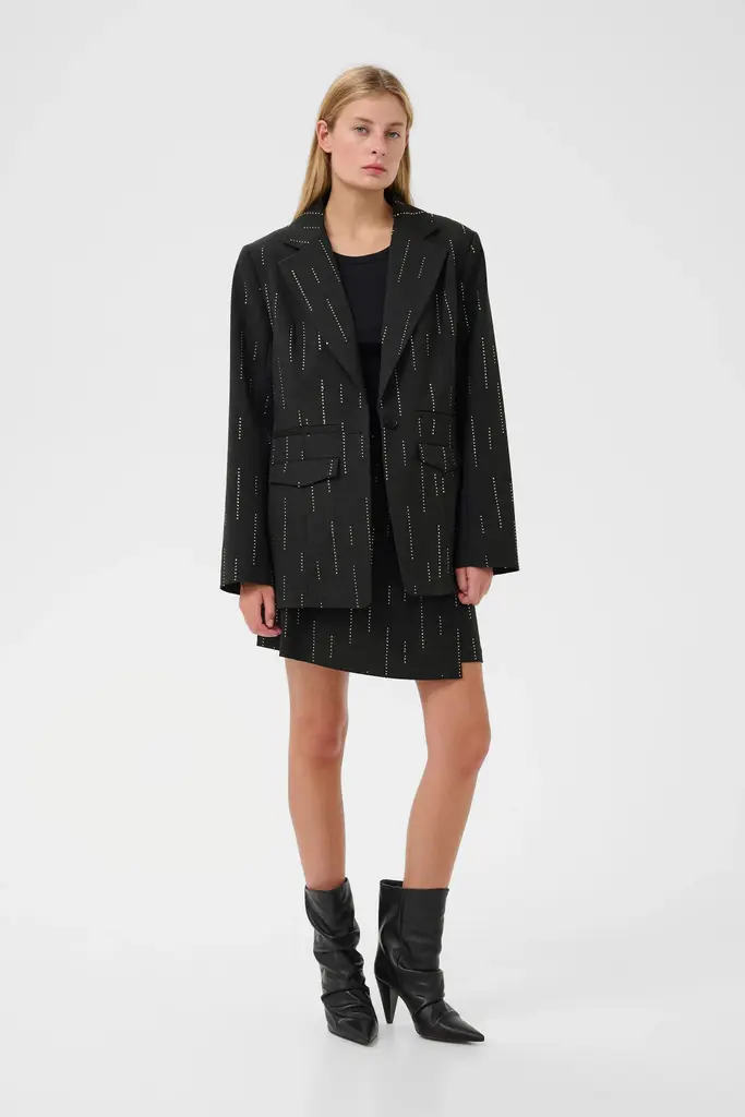 Gestuz Zadira Blazer - Dark Grey Melange