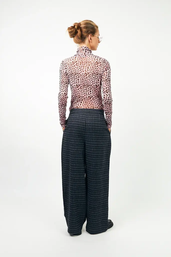 Lolly's Laundry Zola Pants - Dark Blue Check