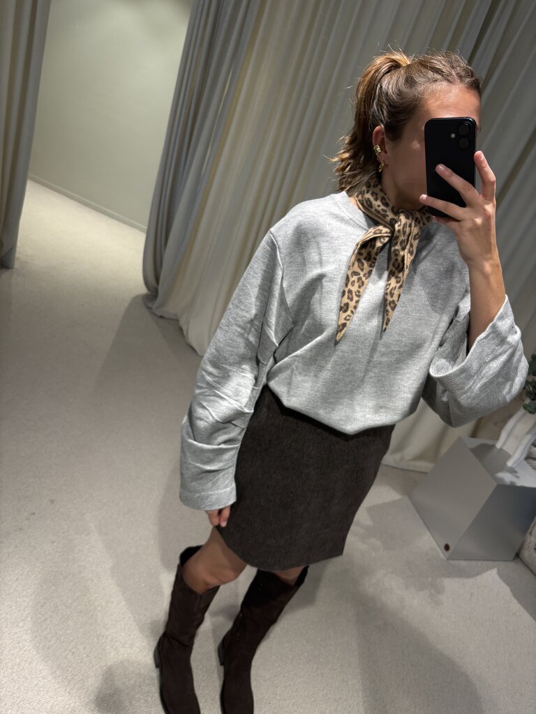 Mel Antwerp Crunch Sweater - Grey