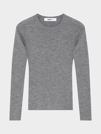 DAY Mariana Top - Medium Grey Melange