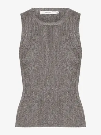 Gestuz Silvi tank top - Warm grey metalic
