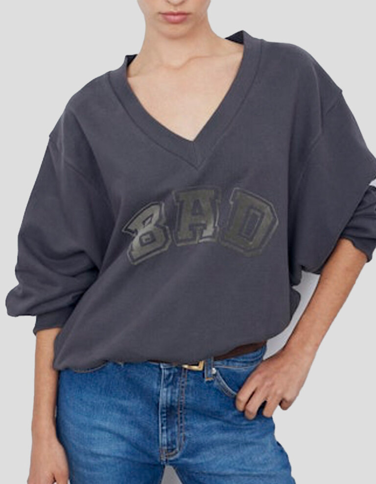 Bad Habits Sienna Sweater - Dark Grey