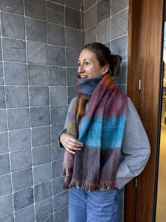 INTI Brushed Knitted Merino Scarf - Multi