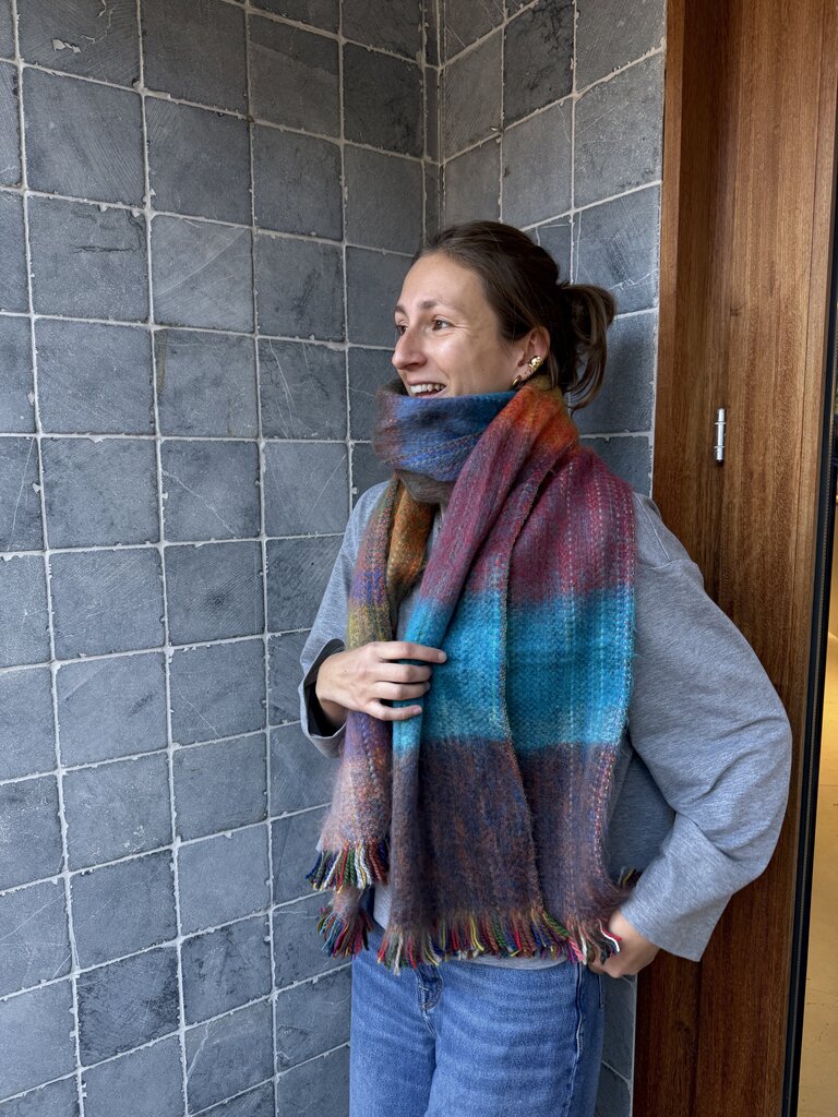 INTI Brushed Knitted Merino Scarf - Multi
