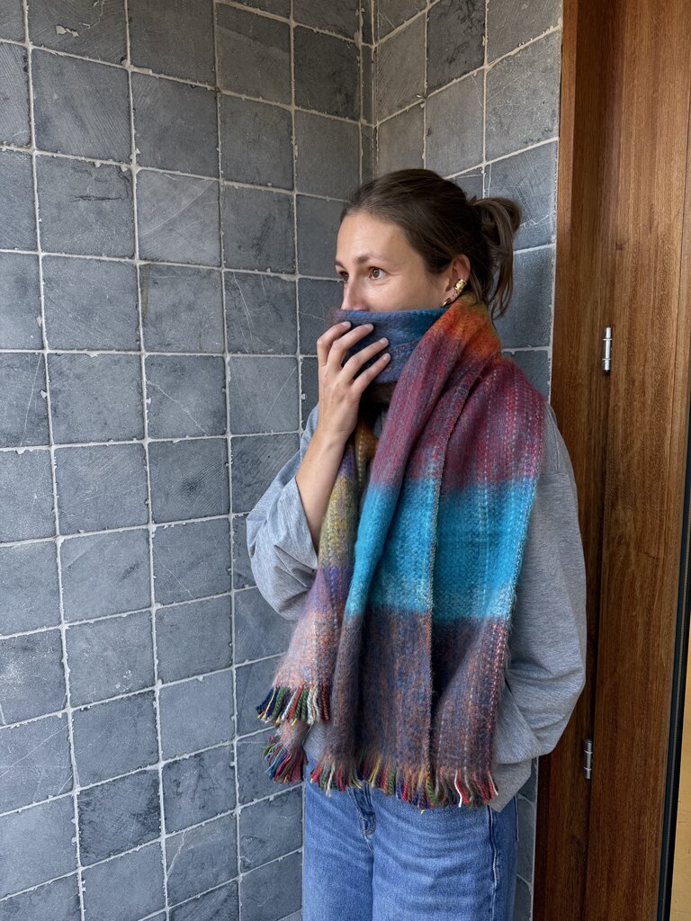 INTI Brushed Knitted Merino Scarf - Multi