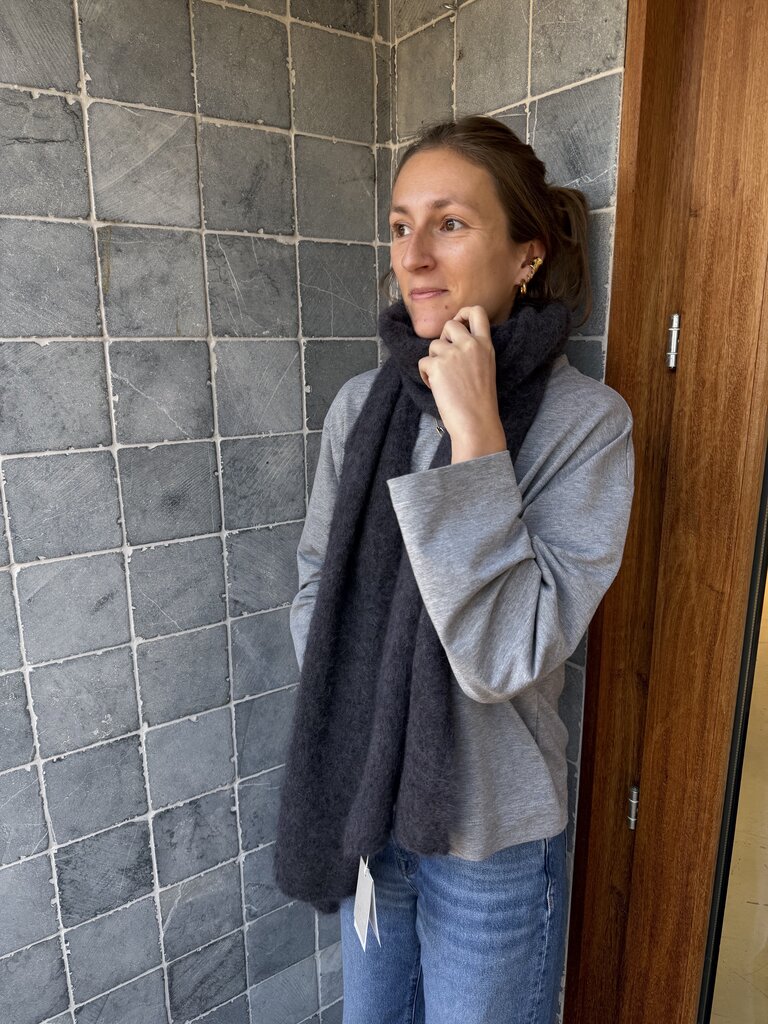 No Man's Land Knitted Scarf - Smoke