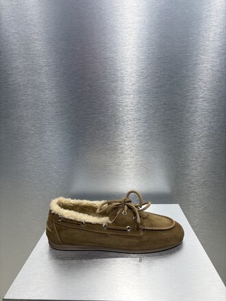 Posa Boat Loafer Brushed - Fur Suede - Desert Tan