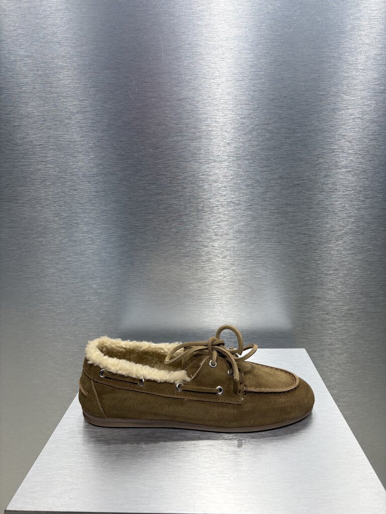 Posa Boat Loafer Brushed - Fur Suede - Desert Tan
